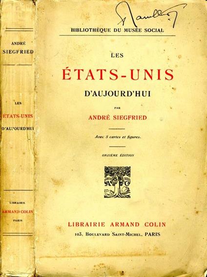 Les Etats-Unis. d'aujourd'hui - André Siegfried - copertina