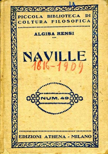 Ernesto Naville - Algisa Rensi - copertina