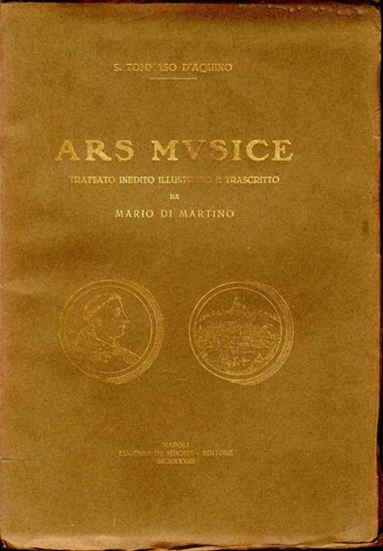 Ars Mvsice. Trattato inedito illustrato e trascritto da mario martino - Tommaso d'Aquino (san) - copertina