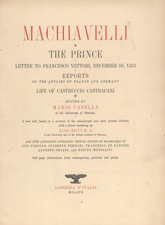 The Prince - Niccolò Machiavelli - copertina