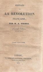 Histoire de la révolution francaise, tome neuviéme