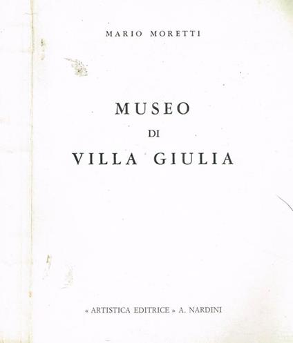 Museo di villa giulia - Mario Moretti - copertina