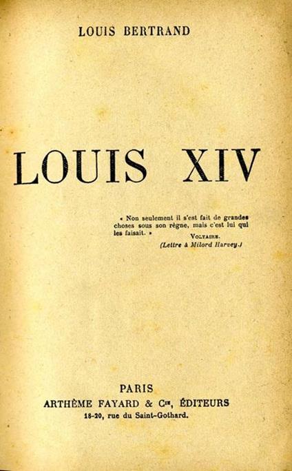 Louis XIV - Louis Bertrand - copertina