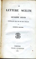 Le Lettere Scelte. Postillate per uso de non toscani