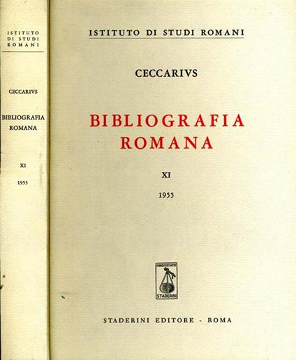 Bibliografia Romana - Ceccarius - copertina