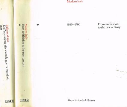 Italia moderna (2 volumi). 1860-1900, 1900-1939 - Carlo Pirovano - copertina