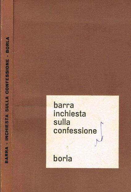 Inchiesta sulla confessione - Domenico Barra - copertina