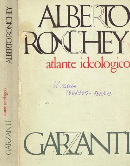 Atlante ideologico - Alberto Ronchey - copertina