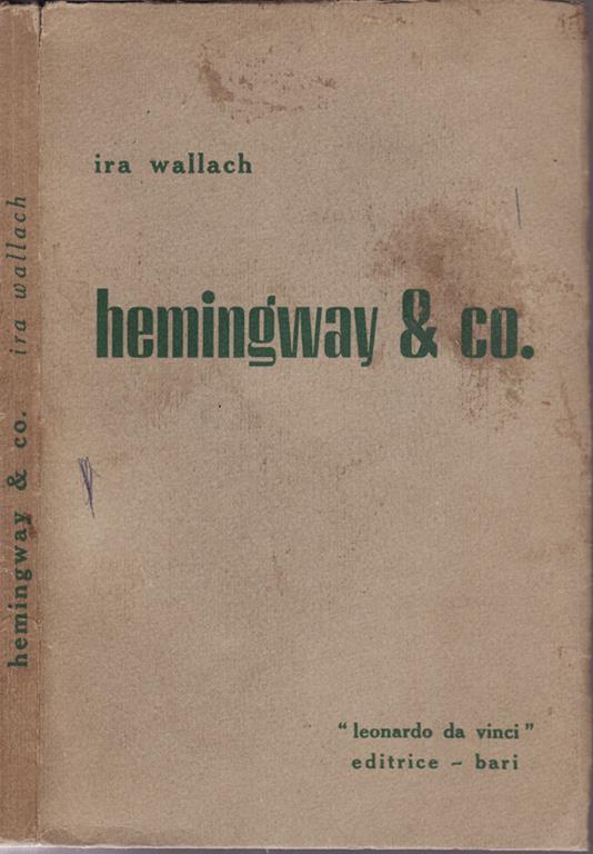 Hemingway & co - Ira Wallach - copertina