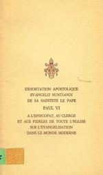 Exhortation apostolique evangelII nuntiandi de sa saintete le pape