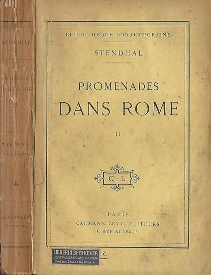 Promenades dans Rome - Stendhal - copertina