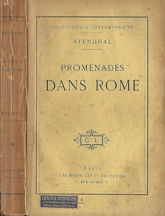 Promenades dans Rome - Stendhal - copertina