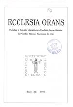 Ecclesia orans. Periodica de scientIIs liturgicis cura facultatis sacrae liturgiae in pontificio athenaeo anselmiano de urbe
