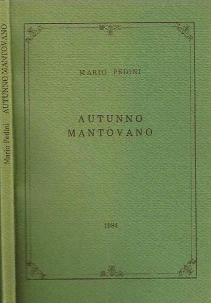 Autunno mantovano - Mario Pedini - copertina