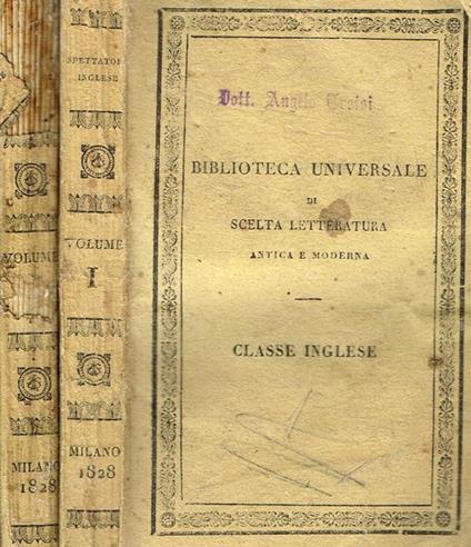 Articoli scelti dello spettatore inglese - Giuseppe De Ceresa - copertina