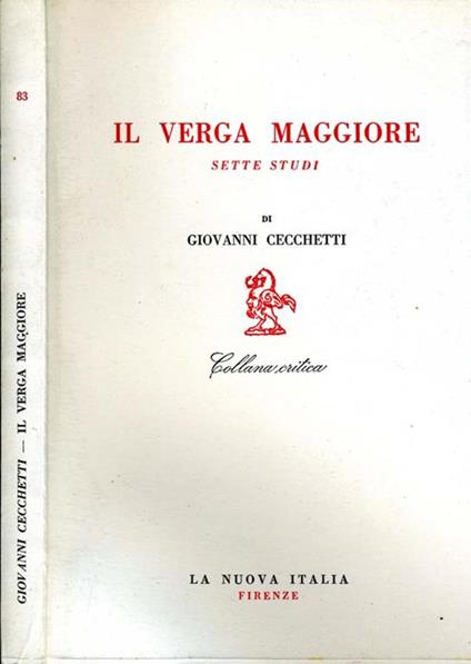 Il Verga Maggiore. Sette studi - Giovanni Cecchetti - copertina