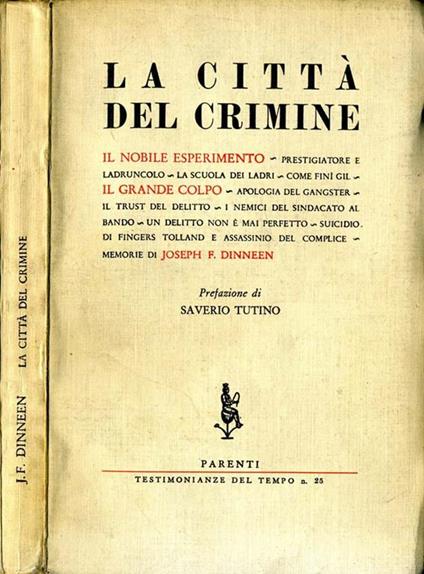 La Città del Crimine - Joseph F. Dinneen - copertina