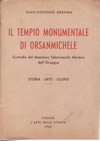 Il tempio monumentale di orsasanmichele - Gianvincenzo Gravina - copertina