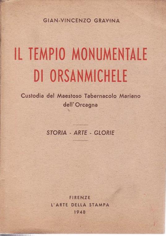 Il tempio monumentale di orsasanmichele - Gianvincenzo Gravina - copertina