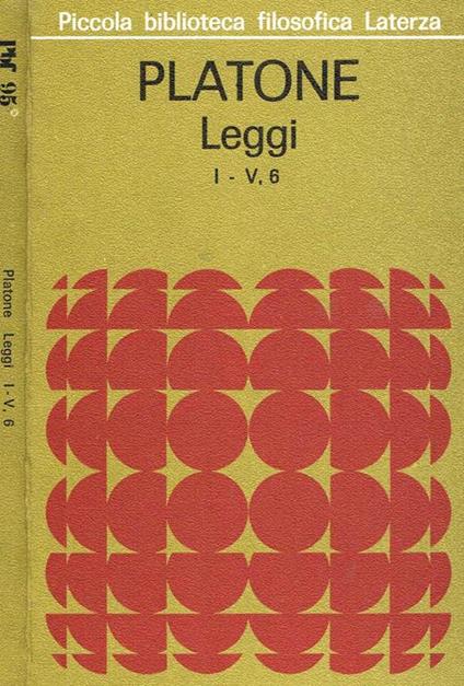 Leggi Libri I-V, 6 - Platone - copertina