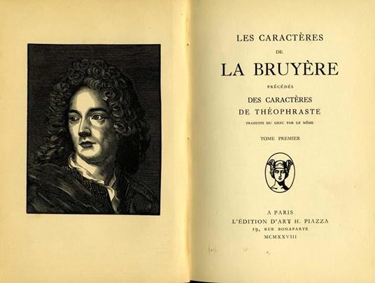 Les Caracteres - Jean de La Bruyère - copertina