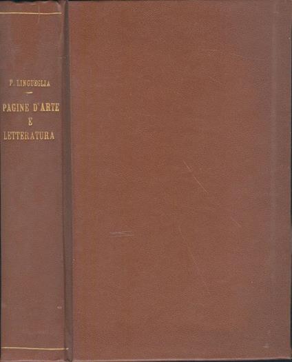 Pagine d'Arte e Letteratura - Paolo Lingueglia - copertina