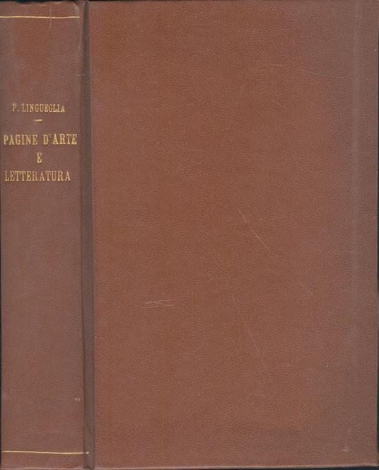 Pagine d'Arte e Letteratura - Paolo Lingueglia - copertina