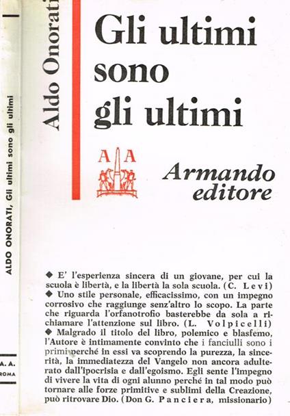 Gli Ultimi Sono Ultimi - Aldo Onorati - copertina