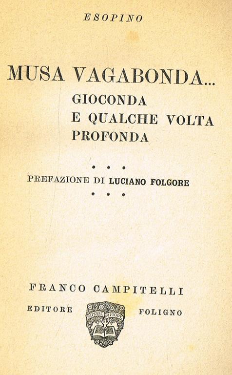 Musa VagabondaGioconda E Qualche Volta Profonda - Esopino - copertina