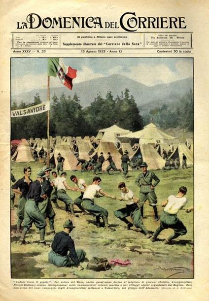 La domenica del corriere n. 33 del 13 agosto 1933 - copertina