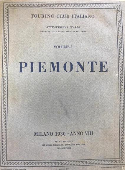 Piemonte Vol.I - copertina