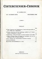 Cistercienser-Chronik N.53/54 del 1960