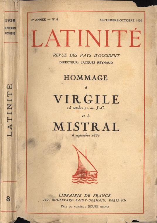 Latinité-Anno II n. 8. Hommage a Virgile et a Mistral - copertina