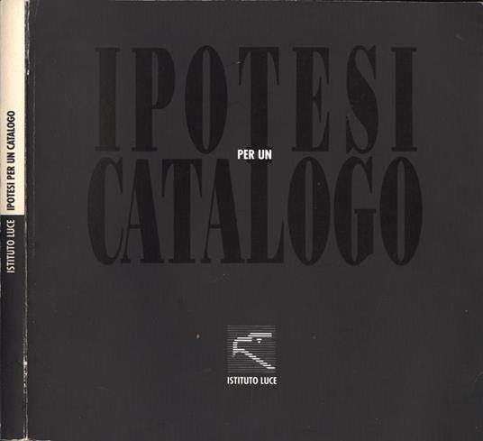 Ipotesi per un catalogo - copertina
