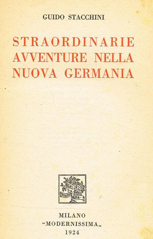 Straordinarie Avventure Nella Nuova Germania - Guido Stacchini - copertina