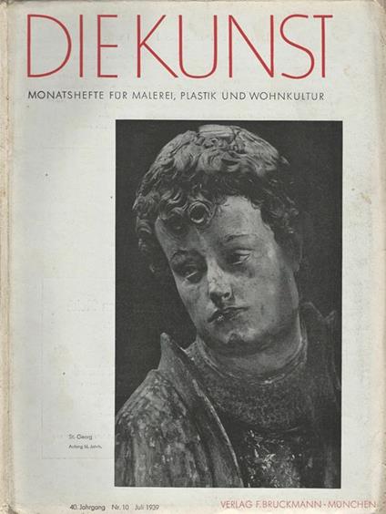 Die Kunst. Monatshefte fur Malerei, Plastik und Wohnkultur N. 10 - copertina
