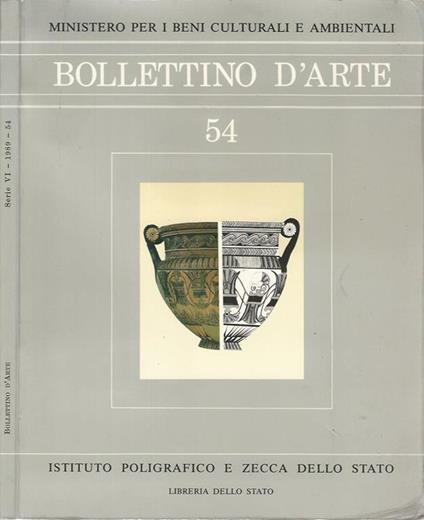 Bollettino d'arte. Ministero per i beni culturali e ambientali - copertina
