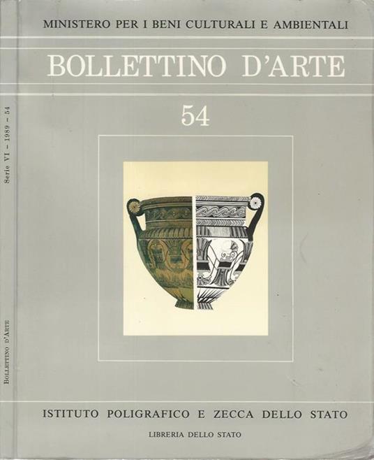 Bollettino d'arte. Ministero per i beni culturali e ambientali - copertina