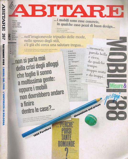 Abitare. I Mobili del 1988-L'università di Bologna - copertina
