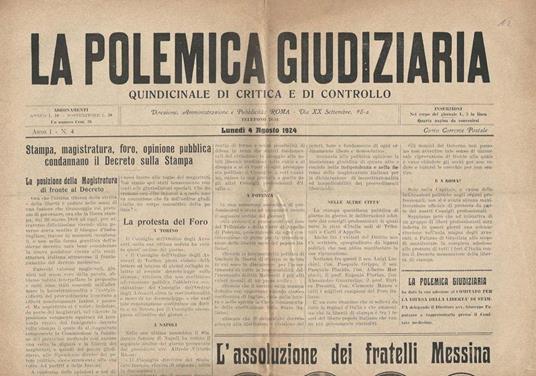 La Polemica Giudiziaria N. 4 - copertina