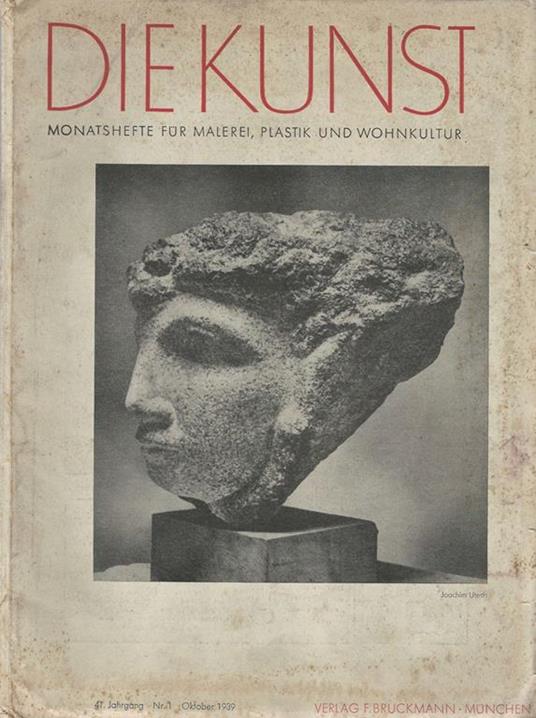 Die Kunst. Monatshefte fur Malerei, Plastik und Wohnkultur N. 1 - copertina