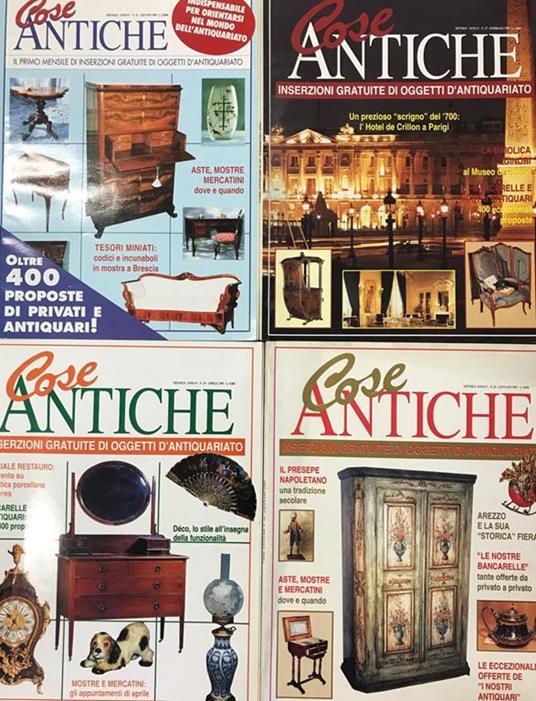 Cose Antiche N.26-27-29-31 del 1995. Inserzioni Gratuite di Oggetti d'Antiquariato - copertina