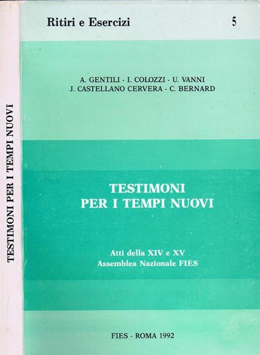 Testimoni per i Tempi Nuovi - copertina