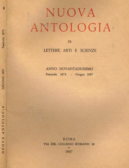 Nuova antologia di lettere, arti e scienze (anno 92°, fasc.1878, vol. 470°) - copertina