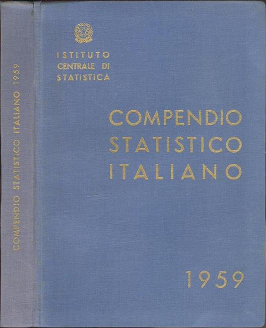 Compendio statistico italiano. 1959 - copertina