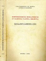 Historicorum Romanorum IV Saeculi Capita Selecta