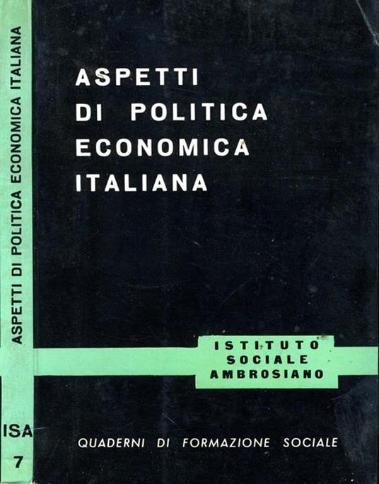 Aspetti di Politica Economica Italiana - copertina