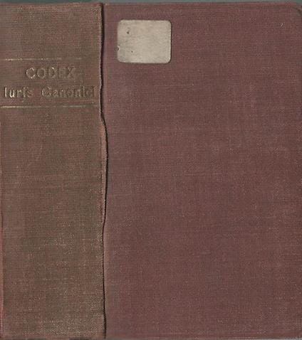Codex iuris canonici - copertina