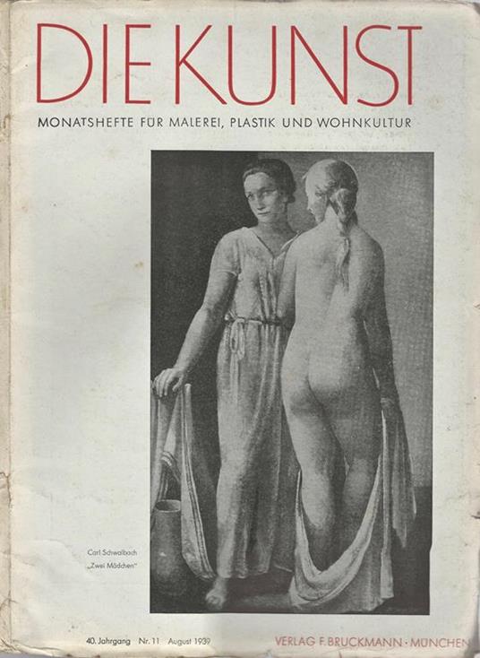 Die Kunst. Monatshefte fur Malerei, Plastik und Wohnkultur N. 11 - copertina