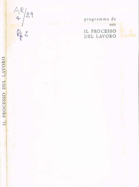 Il processo del lavoro - copertina